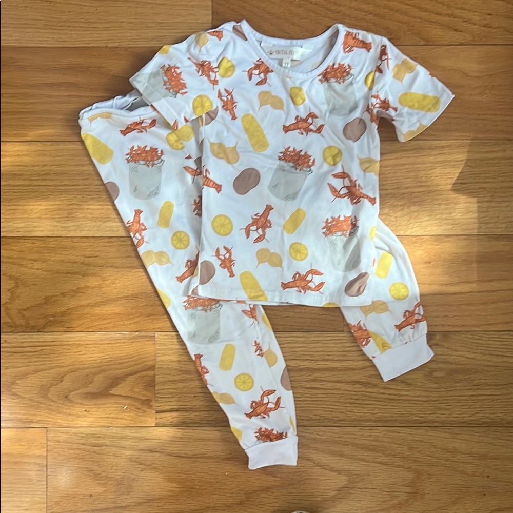 Kids White Pajamas with Fun Print